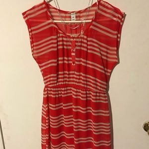 Old Navy sheer red dress